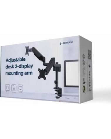GEMBIRD SOPORTE PARA 2 PANTALLAS DE ESCRITORIO AJUSTABLE 17-32