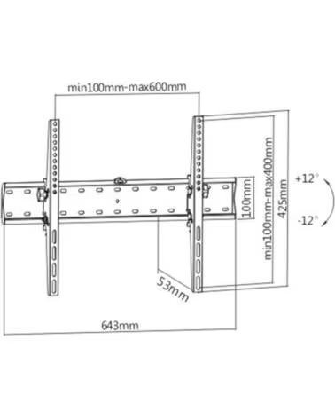 GEMBIRD TV WALL MOUNT TILT 37 70 40KGS