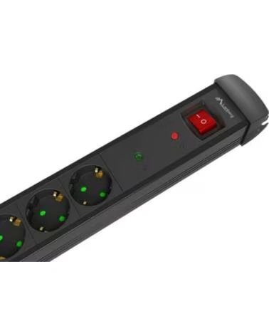LANBERG REGLETA SP1 5 TOMAS SCHUKO PROTECCION HASTA 2500W 3M BLACK