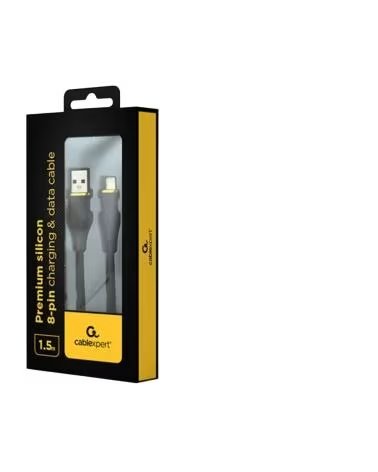 GEMBIRD CABLE DE CARGA Y DATOS DE SILICONA PREMIUM DE 8 BLACK