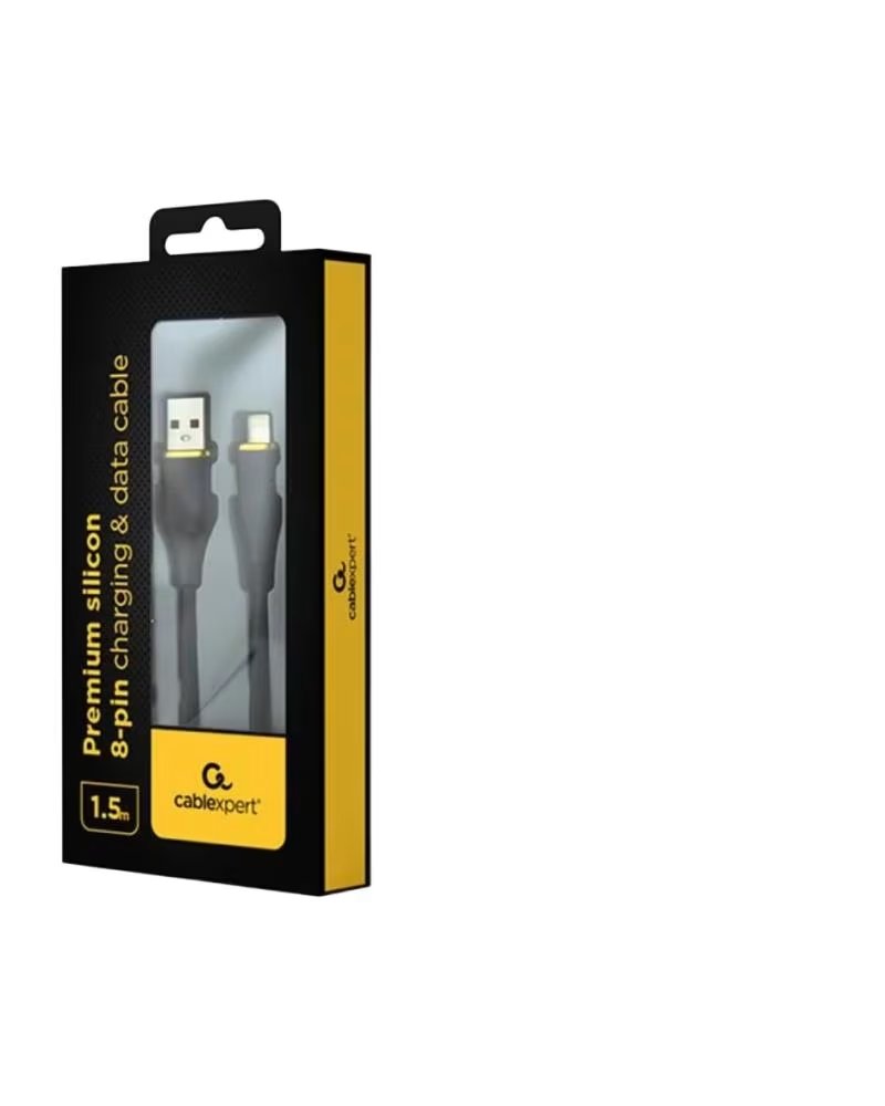 GEMBIRD CABLE DE CARGA Y DATOS DE SILICONA PREMIUM DE 8 BLACK