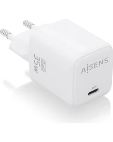 AISENS CARGADOR GAN 35W 1XUSB-C PD3 0 QC4 0 WHITE