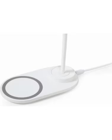 GEMBIRD LAMPARA DE ESCRITORIO CON CARGADOR INALAMBRICO WHITE
