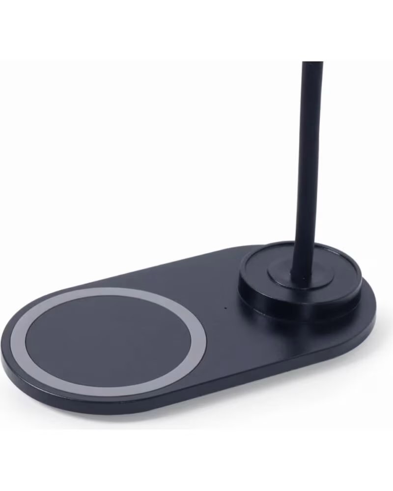 GEMBIRD LAMPARA DE ESCRITORIO CON CARGADOR INALAMBRICO BLACK