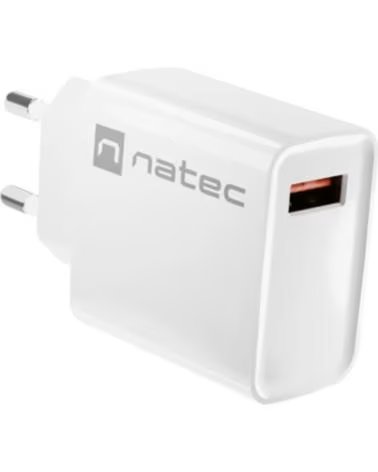 NATEC CARGADOR RIBERA 18W 1XUSB-A QC3 0 WHITE
