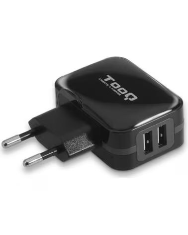 TOOQ CARGADOR PARED USB TQWC-1S02 2xUSB 3 4 ATOTAL BLACK
