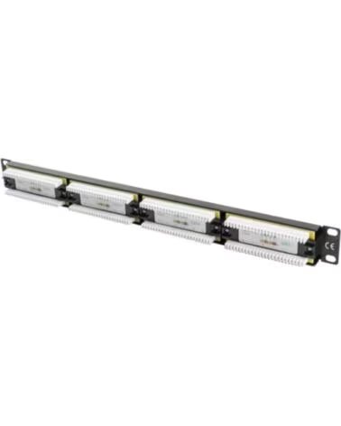 LANBERG PATCH PANEL CAT 6 UTP 24 PUERTOS 1U CAT 6 UTP 19 BLACK