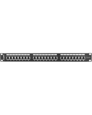 LANBERG PATCH PANEL 24 PUERTOS 1U 19 CAT 6 SFTP BLACK