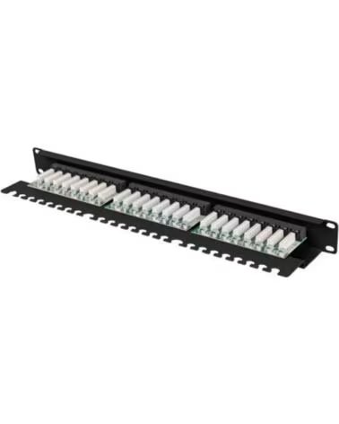 LANBERG PATCH PANEL 24 PUERTOS 1U 19 CAT 6A UTP CON BLACK