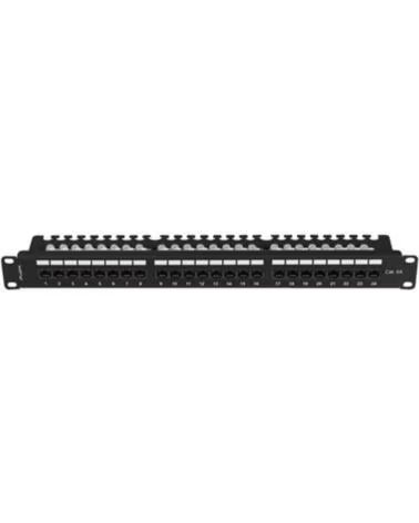 LANBERG PATCH PANEL 24 PUERTOS 1U 19 CAT 6A UTP CON BLACK