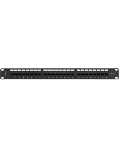 LANBERG PATCH PANEL 24 PUERTOS 1U 19 CAT 6A UTP CON BLACK