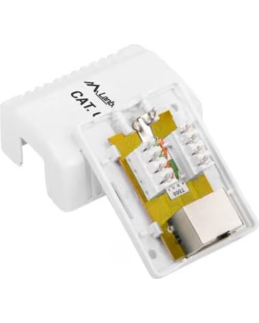 LANBERG ROSETA DE SUPERFICIE CAT 6 FTP 1X TOMA RJ45 WHITE
