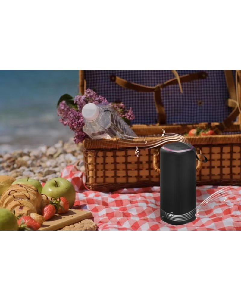 GEMBIRD ALTAVOZ PORTATIL SPK-BT-LED-08L 10W BT LUZ LED BLACK