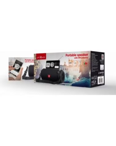 GEMBIRD ALTAVOZ PORTATIL SPK-BT-17 COM RADIO FM 2X5W RMS BLACK