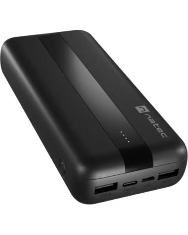 NATEC POWER BANK TREVI 20 000 mAh 2xUSB 2 1A 1xUSB-C BLACK