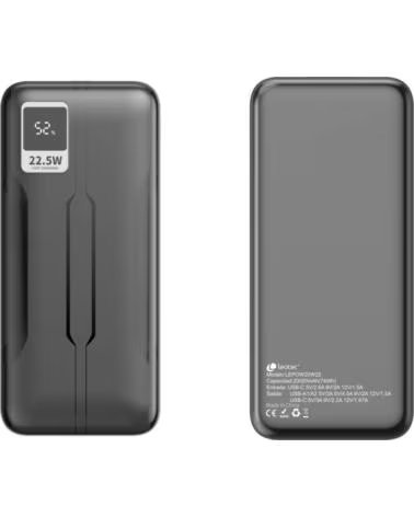 LEOTEC POWERBANK 20000MAH 22 5W PD20W NEG 1 USB-C2USB-A INC