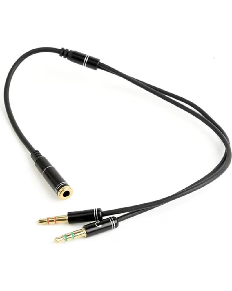 GEMBIRD CABLE ADAPTADOR -HEMBRA 4PINES 3 5MM A 2 STEREO 3 5MM BLACK
