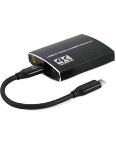 GEMBIRD ADAPTADOR USB-C A DOBLE HDMI 4K 60HZ BLACK