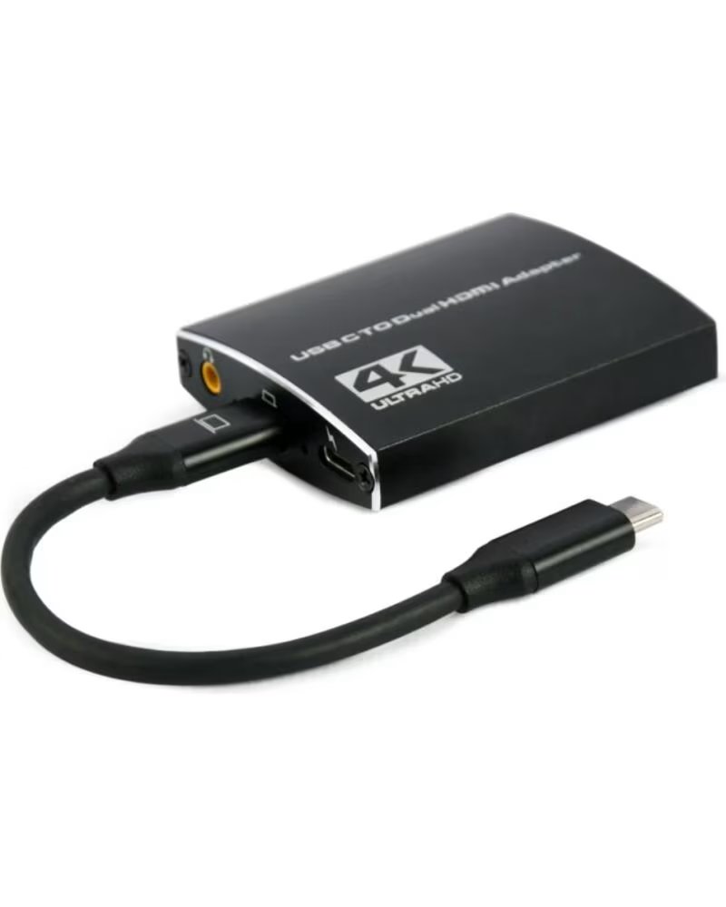 GEMBIRD ADAPTADOR USB-C A DOBLE HDMI 4K 60HZ BLACK