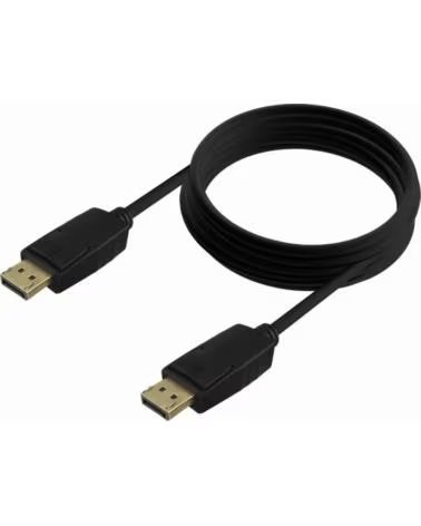 AISENS Cable DisplayPort 1 2 CCS 4K A124-0742- DisplayPort Macho - DisplayPort Macho- Hasta 5W- 2300Mbps- 5m- Negro