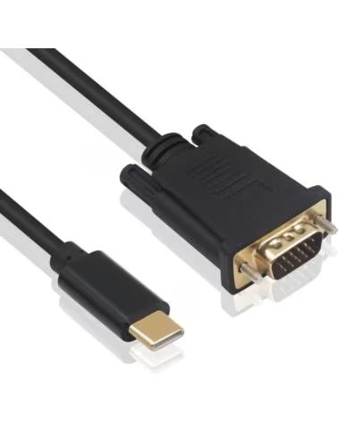 EWENT CABLE CONVERTIDOR USB-C A VGA MACHO 1080p-60Hz 1 8M