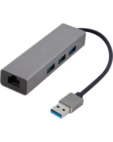 GEMBIRD ADAPTADOR DE USB AM GIGABIT CON HUB DE 3 PUERTOS USB 3 0 RED