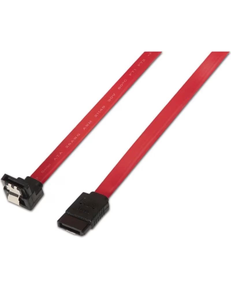 AISENS CABLE SATA III DATOS 6G DATOS ACODADO ANCLAJES 0 5M RED