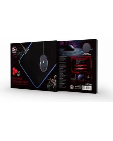 GEMBIRD ALFOMBRILLA GAMING LUZ LED M 350X250X4 RGB BLACK