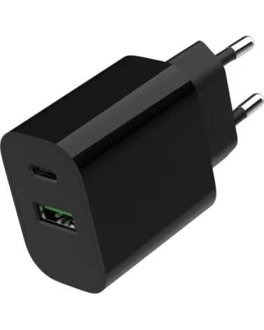 GEMBIRD CARGADOR RAPIDO USB DE 2 PUERTOS Y 20 W BLACK