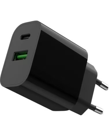 GEMBIRD CARGADOR RAPIDO USB DE 2 PUERTOS Y 20 W BLACK