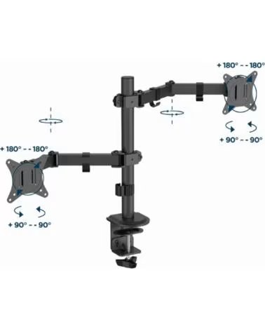 GEMBIRD BRAZO DE MONITOR PARA 2 PANTALLAS DE ESCRITORIO AJUSTABLE