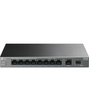TP-LINK SWITCH LS1210GP 8 PUERTOS 10-100 CON 2 PUERTOS GIGA NO POE