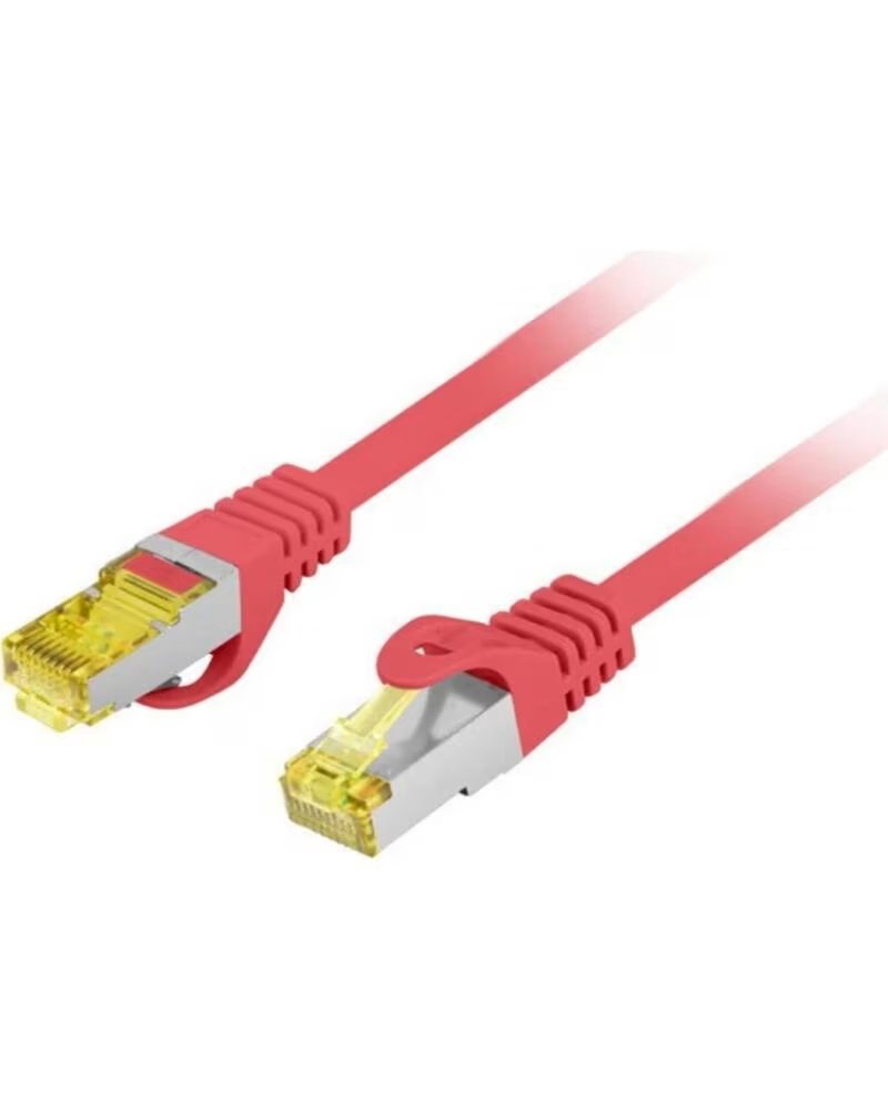 LANBERG CABLE LATIGUILLO CAT 6A S-FTP LSZH CU 1M ROJO FLUKE RED
