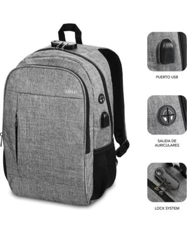 SUBBLIM MOCHILA URBAN LOCK BACKPACK 16 GREY