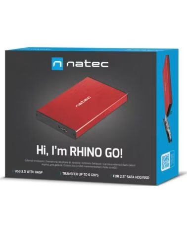 NATEC CARCASA HDD RHINO GO NKZ-1279 2 5 RED