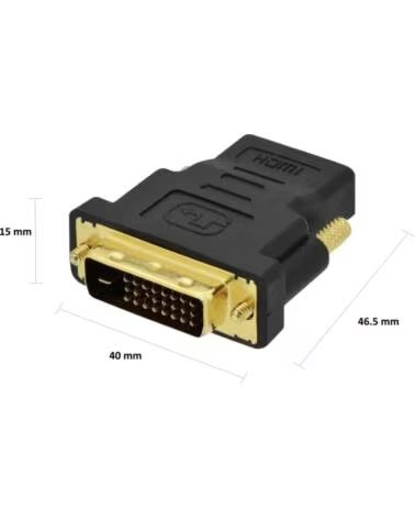 EWENT ADAPTADOR HDMI DVI-D 241 MACHO A HDMI HEMBRA BLACK