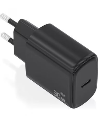 AISENS CARGADOR GAN 30W 1XUSB-C PD3 0 BLACK