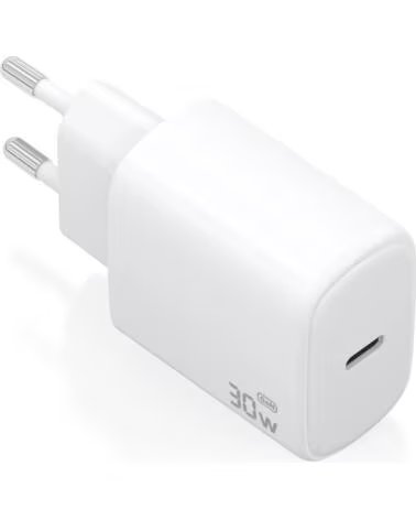 AISENS CARGADOR GAN 30W 1XUSB-C PD3 0 WHITE
