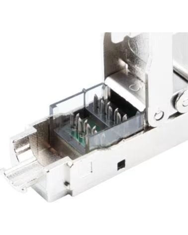 LANBERG CONECTOR ADAPTADOR 2X RJ45 CAT6A FTP PLUG 8P8C TOOL-LESS