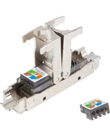 LANBERG CONECTOR ADAPTADOR 2X RJ45 CAT6A FTP PLUG 8P8C TOOL-LESS