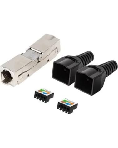 LANBERG CONECTOR ADAPTADOR 2X RJ45 CAT6 FTP PLUG 8P8C TOOL-LESS