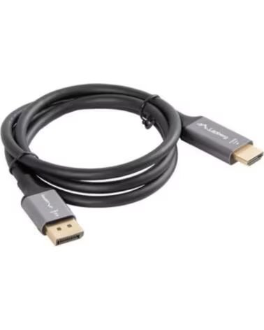 LANBERG CABLE DISPLAYPORT A HDMI 4K MACHO-MACHO 1M -PLATA BLACK