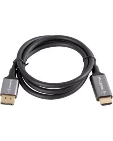 LANBERG CABLE DISPLAYPORT A HDMI 4K MACHO-MACHO 1M -PLATA BLACK
