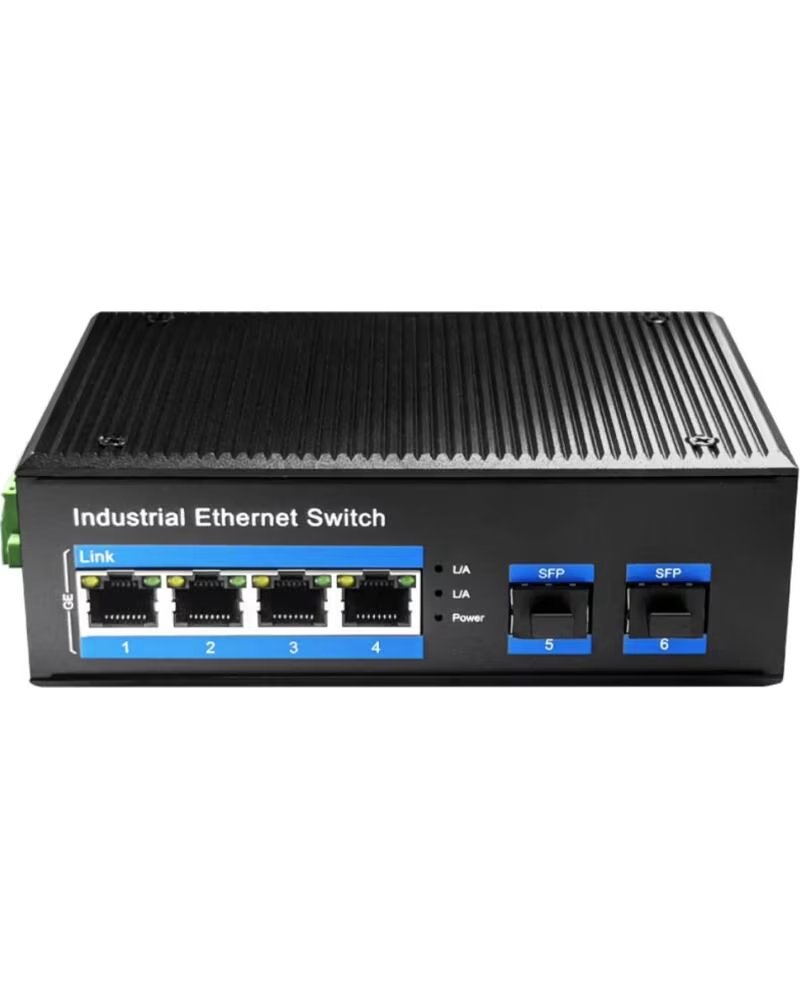 CUDY SWITCH 4-PORT GIGABIT INDUSTRIAL POE WITH 2 GIGABIT SFP