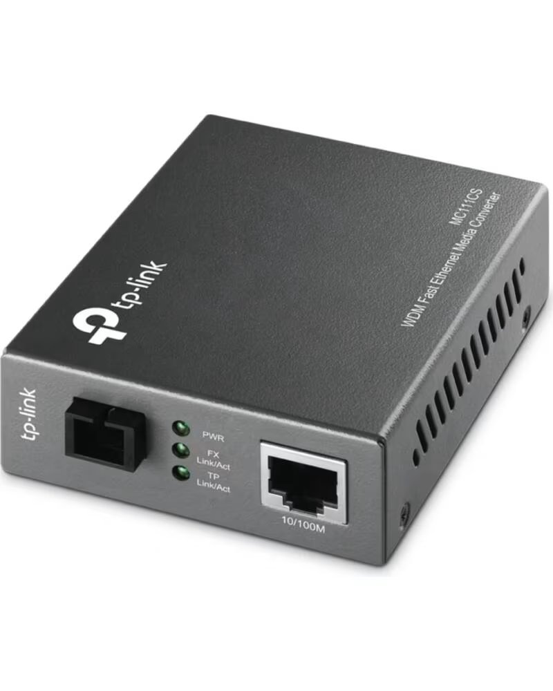TP-LINK CONVERTIDOR RJ45 10-100 A FIBRA MONOMODO SC