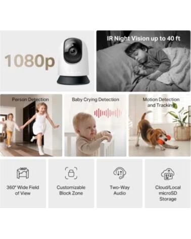MERCUSYS CAMARA MERCUSY MC200 WIFI PAN-TILT HOME SECURITY