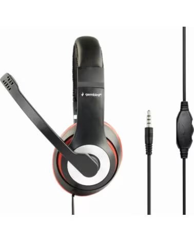 GEMBIRD AURICULARES MHS-03-BKRD ROJO MICROFONO ALAMBRICO 3 5MM BLACK