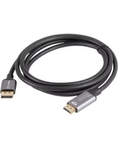 LANBERG CABLE DISPLAYPORT A HDMI 4K MACHO-MACHO 1 8M -PLATA BLACK