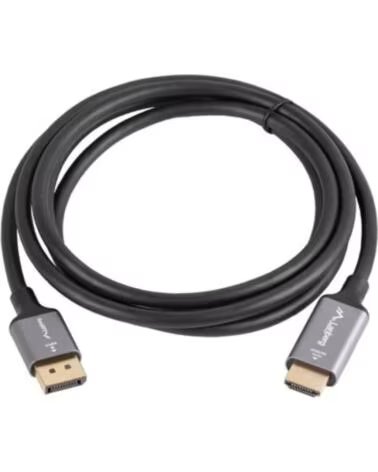 LANBERG CABLE DISPLAYPORT A HDMI 4K MACHO-MACHO 1 8M -PLATA BLACK