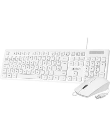SUBBLIM COMBO TECLADO RATON BUSINESS SLIM USB WHITE